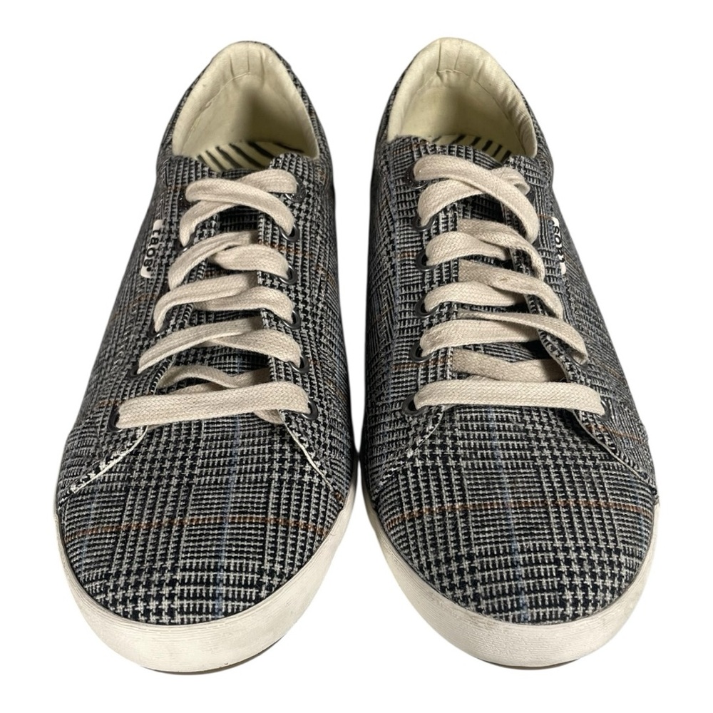 Taos Women’s Star Black Plaid Lace Canvas Comfort Sneakers Size-10 wide - Picture 2 of 9